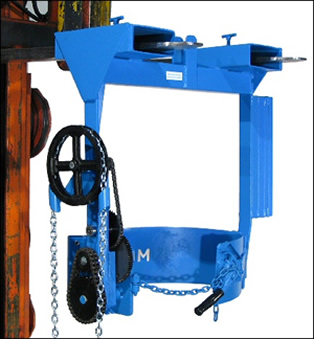 drum handling equipment forklift attachment