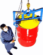 Drum Lifter Hoist Attachments, drum lifter, 55 gallon drum straps, vertical drum lifter, 55 gallon drum lift, drum lifters, forklift drum handling equipment, forklift drum lift, forklift drum lifter, forklift drum lifters, materials lifting equipment,