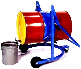 Mobile Drum Carriers, morse drum dumper, barrel dumper, morse barrel dumper, drum dumper, portable drum dumper, drum dumper equipment, 55 gallon drum dumper, pouring drums