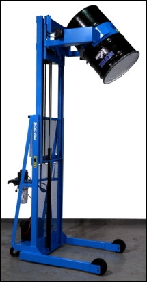 Vertical-Lift Drum Pourer - Scale Equipped, vertical drum lifter, 55 gallon drum lifting equipment, 55 gallon drum lifter, drum lifter, drum lift, morse drum lifter, 55 gallon drum lift, plastic drum lifter, fiber drum lifter, 55 gal drum lifter